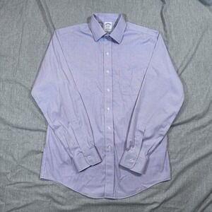 Brooks Brothers Shirt Mens 15.5 35 Regent Non‎ Iron Stretch Plaid Dress Shirt